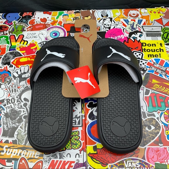 Puma Cool Cat Black Women’s Slides - Picture 9 of 9